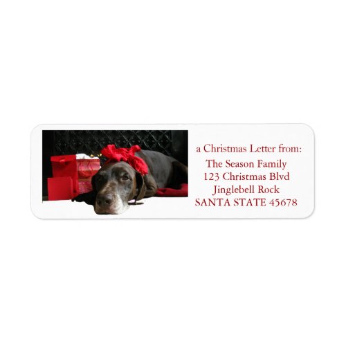 German Shorthaired Pointer  fireplace Label