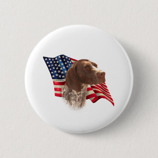German Shorthaired Pointer Flag Button