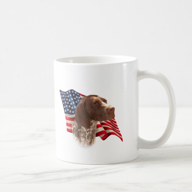German Shorthaired Pointer Flag Coffee Mug (Right)