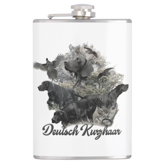 German Shorthaired pointer   Flask (Front)