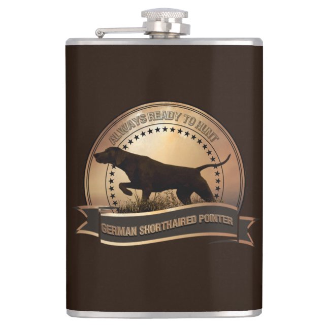 German Shorthaired Pointer Flask (Front)