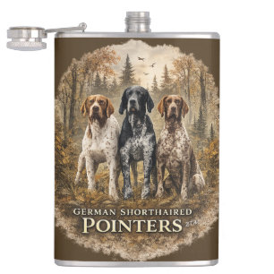 German Shorthaired Pointer Flask