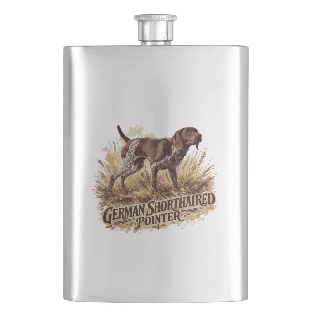 German Shorthaired Pointer  Flask (Front)