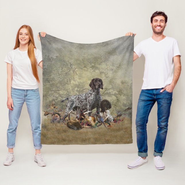 German Shorthaired Pointer Fleece Blanket (In Situ)