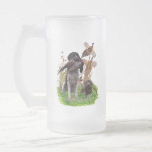 German Shorthaired Pointer Frosted Glass Beer Mug