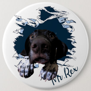 German Shorthaired Pointer,funny face Button