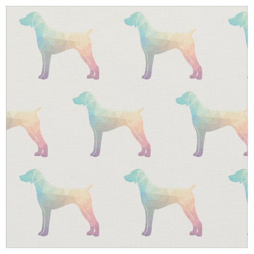 German Shorthaired Pointer Geo Silhouette Pastel Fabric