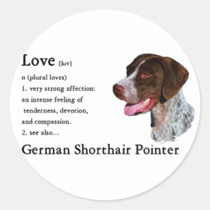 German Shorthaired Pointer Gifts Classic Round Sticker