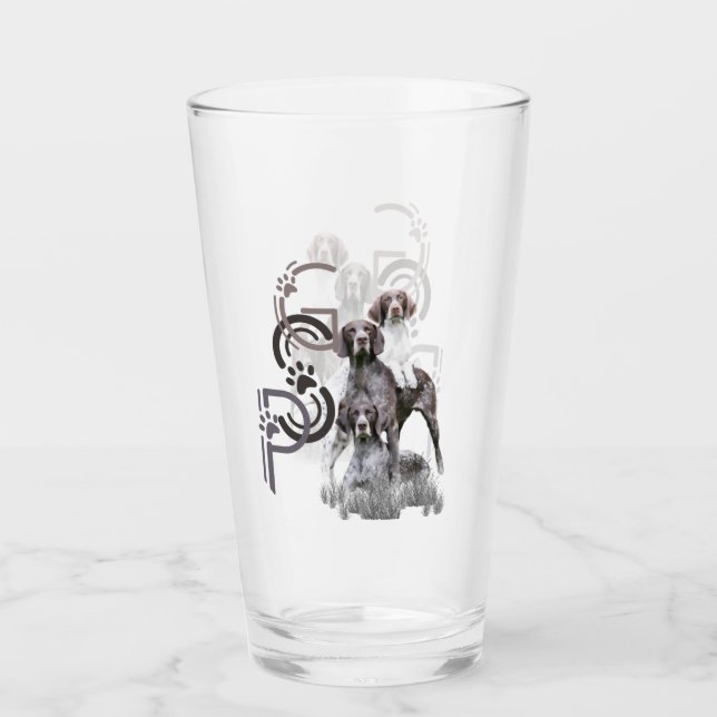 German Shorthaired Pointer Glass (Front)