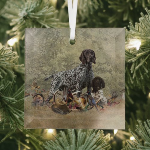 German Shorthaired Pointer     Glass Ornament