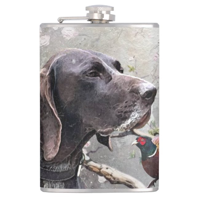 German shorthaired pointer, gsp flask (Front)