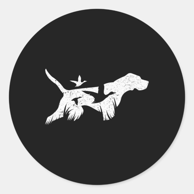 German Shorthaired Pointer Gsp Hunting Dogs  Classic Round Sticker (Front)