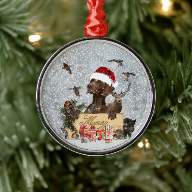 German Shorthaired Pointer  GSP Metal Ornament (Tree)