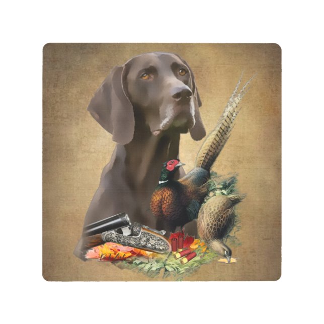 German Shorthaired Pointer GSP Metal Print (Front)