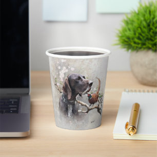 German shorthaired pointer, gsp paper cups