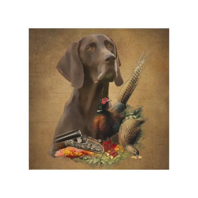 German Shorthaired Pointer GSP Wood Wall Art (Front)