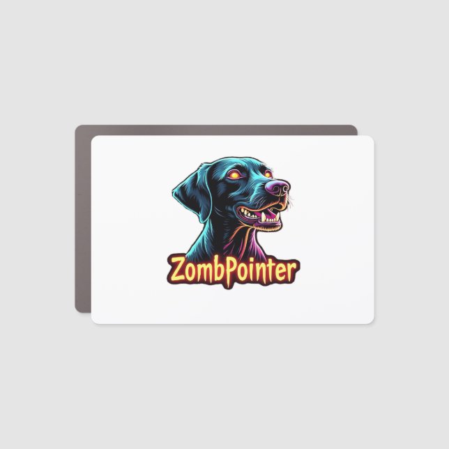German Shorthaired Pointer GSP Zombie Dog Hallowee Car Magnet (Front)