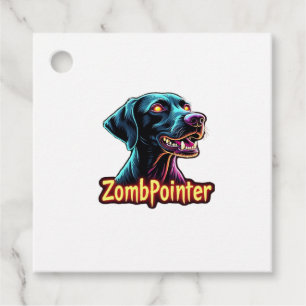 German Shorthaired Pointer GSP Zombie Dog Hallowee Favor Tags