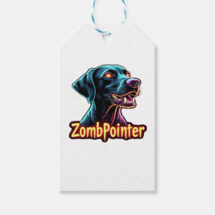 German Shorthaired Pointer GSP Zombie Dog Hallowee Gift Tags