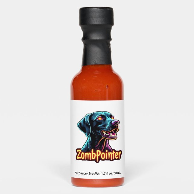 German Shorthaired Pointer GSP Zombie Dog Hallowee Hot Sauces (Front)