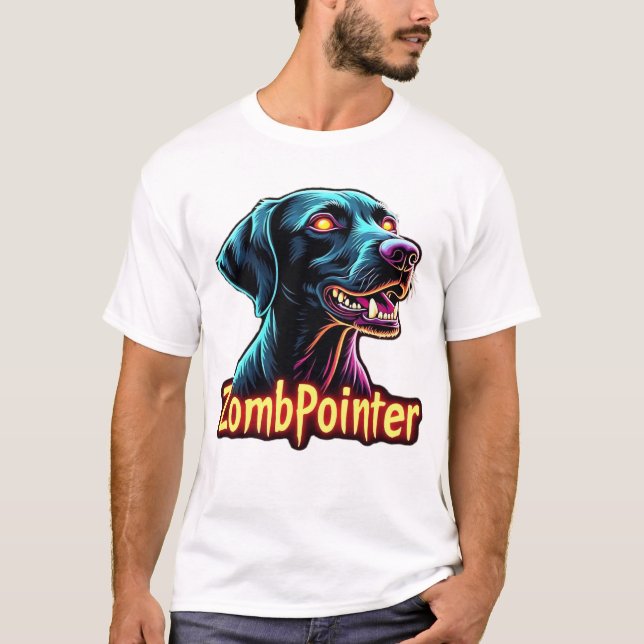 German Shorthaired Pointer GSP Zombie Dog Hallowee T-Shirt (Front)