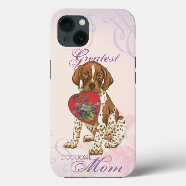 German Shorthaired Pointer Heart Mom Case-Mate iPhone Case (Back)
