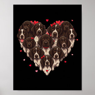 German Shorthaired Pointer Heart Valentine Womens Poster