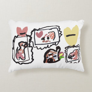 German Shorthaired Pointer hearts Accent Pillow