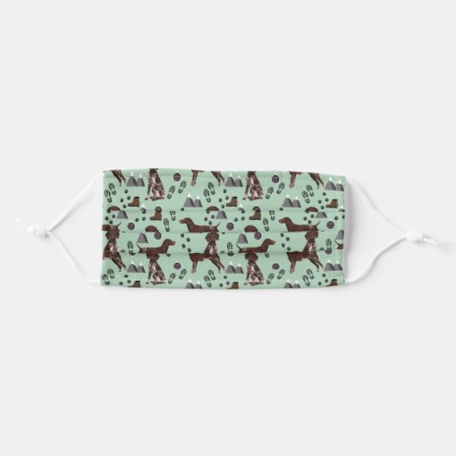 German Shorthaired Pointer Hiking Dog Adult Cloth Face Mask | Zazzle