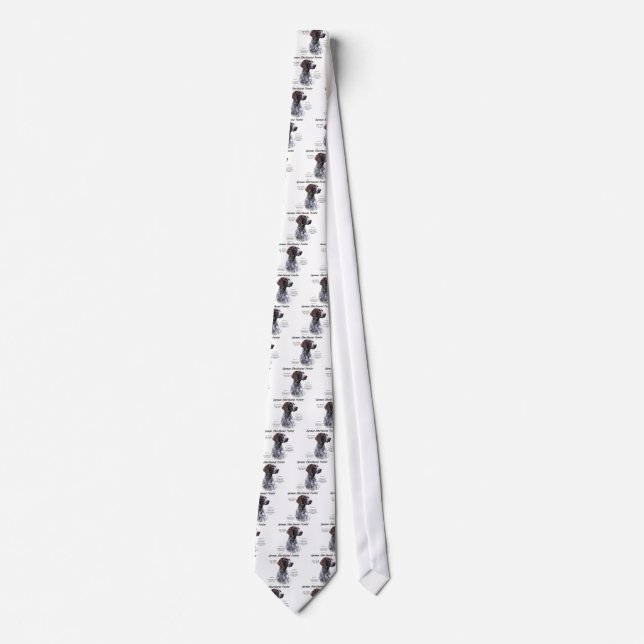 German Shorthaired Pointer History Design Neck Tie (Front)