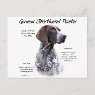 German Shorthaired Pointer History Design Postcard