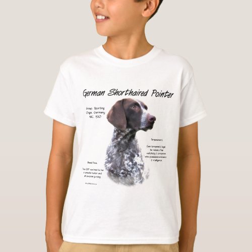 German Shorthaired Pointer History Design T_Shirt