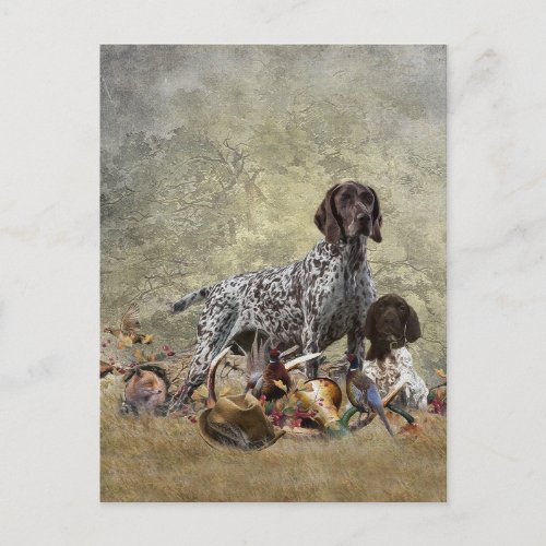 German Shorthaired Pointer    Holiday Postcard