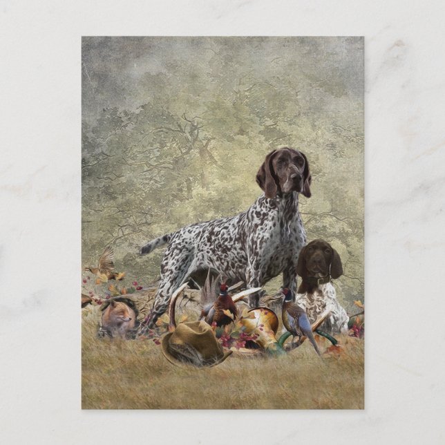 German Shorthaired Pointer    Holiday Postcard (Front)