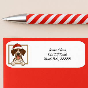 German Shorthaired Pointer Holiday Return Address Label