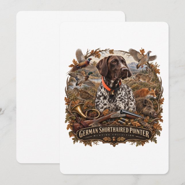 German Shorthaired Pointer– Hunting Collection Invitation (Front/Back)