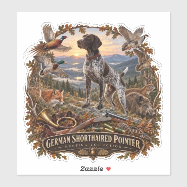 German Shorthaired Pointer– Hunting Collection Sticker (Sheet)