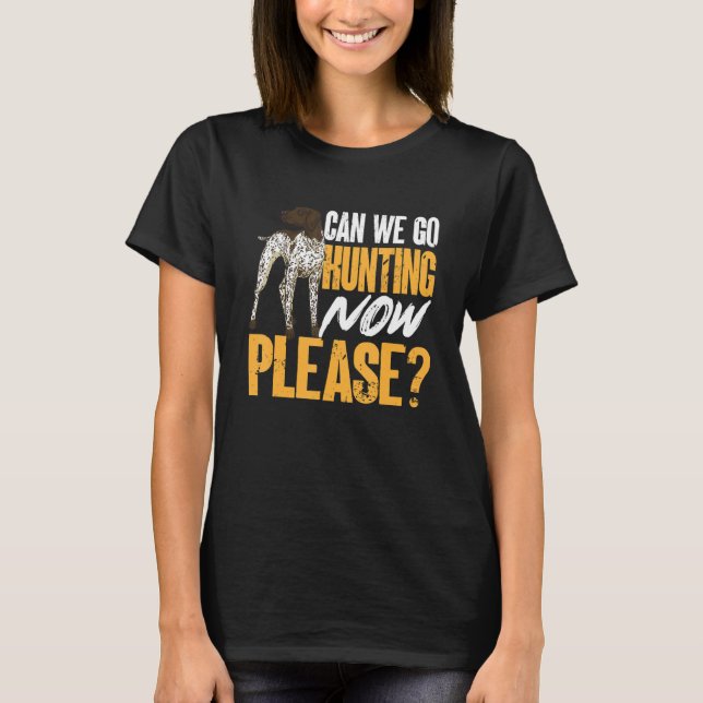 German Shorthaired Pointer Hunting GSP Dog T-Shirt (Front)