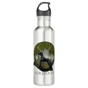 German Shorthaired Pointer , Hunting  logo  Stainless Steel Water Bottle