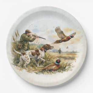 German Shorthaired Pointer ,hunting Paper Plates