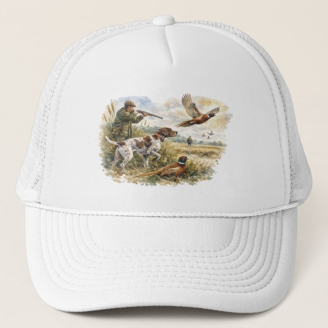German Shorthaired Pointer ,hunting Trucker Hat (Front)