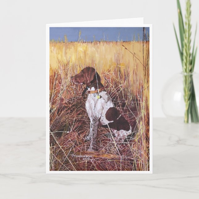 German Shorthaired Pointer in her Prime Letterpress Thank You Card (Front)