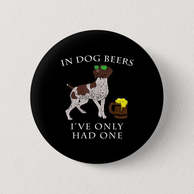 German Shorthaired Pointer  Irish St Patrick Day Button (Front)