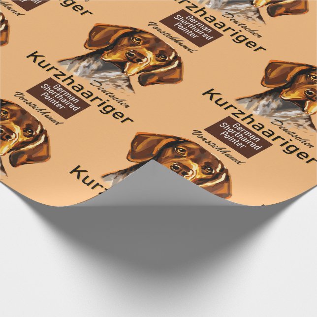 German Shorthaired Pointer Kurzhaar Wrapping Paper (Corner)