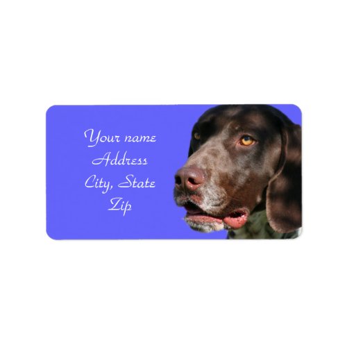 German Shorthaired Pointer Label