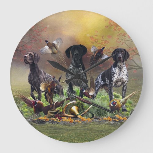 German Shorthaired Pointer    Large Clock