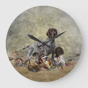 German Shorthaired Pointer Large Clock