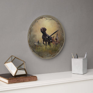 German Shorthaired Pointer Large Clock