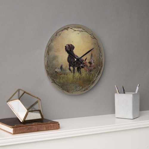 German Shorthaired Pointer    Large Clock