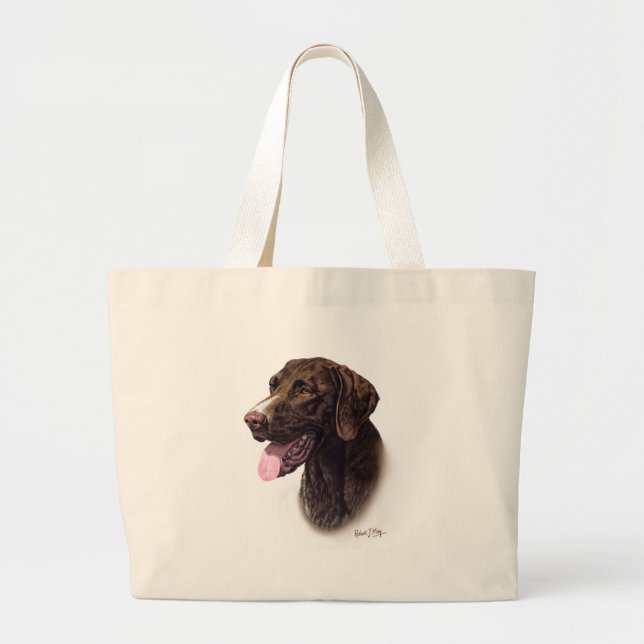 German Shorthaired Pointer Large Tote Bag (Front)